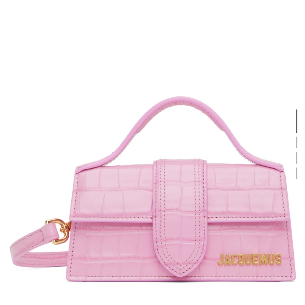 Jacquemus Pink Croc-Embossed Mini Bag - Picture 2 of 7